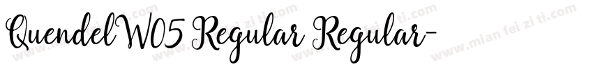 QuendelW05 Regular Regular字体转换